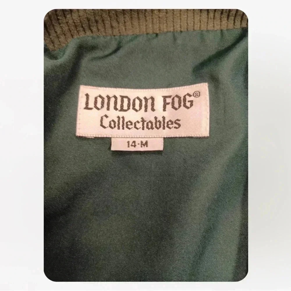 London  Fog Vintage Green Corduroy Jacket Size 14-M - Picture 12 of 12